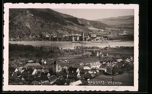 AK Rossatz /Wachau, Ortsansicht mit Wasserblick