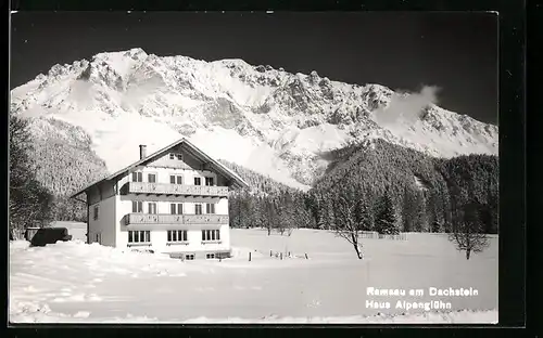 AK Ramsau am Dachstein, Haus Alpenglühn im Winter
