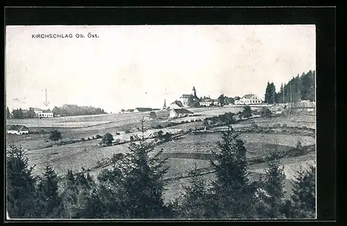 AK Kirchschlag, Teilansicht mit Kirche