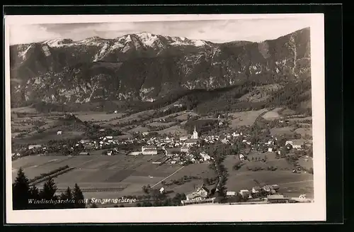 AK Windischgarsten, Totalansicht mit Sengsengebirge