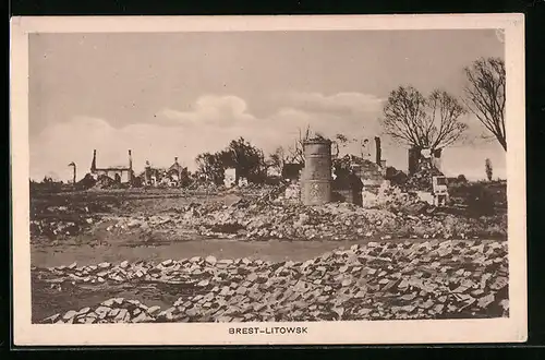 AK Brest-Litowsk, Zerstörte Ortspartie