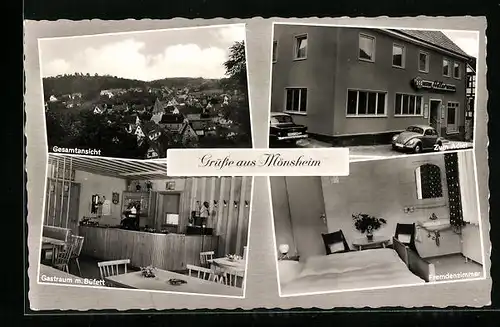 AK Mönsheim, Gasthof-Metzgerei-Café Zum Adler