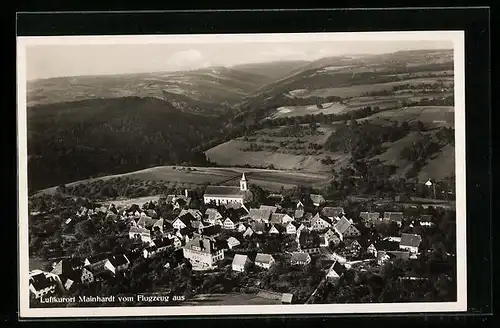 AK Mainhardt, Ortsansicht vom Flugzeug aus