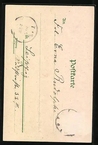 Lithographie Berlin, Unter den Linden Ecke Friedrichstrasse