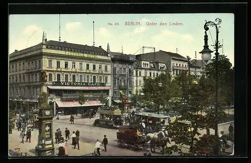 AK Berlin, Strassenpartie Unter den Linden