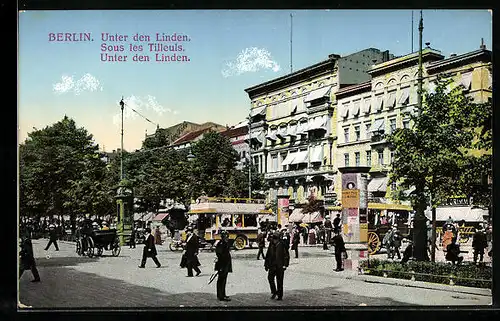 AK Berlin, Unter den Linden im Sommer