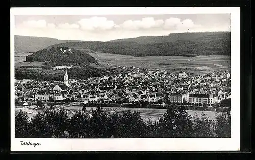 AK Tuttlingen, Ortsansicht von einer Anhöhe aus