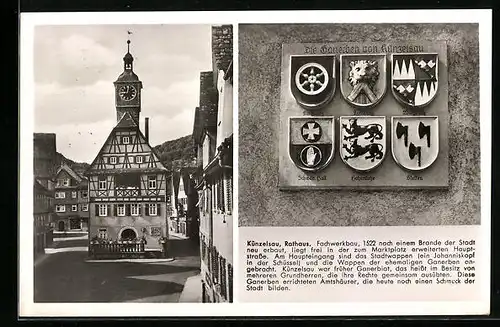 AK Künzelsau, Blick auf Rathaus