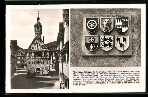 AK Künzelsau, Blick auf Rathaus