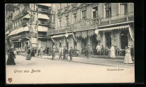 AK Berlin, Strassenpartie bei Kranzler-Ecke