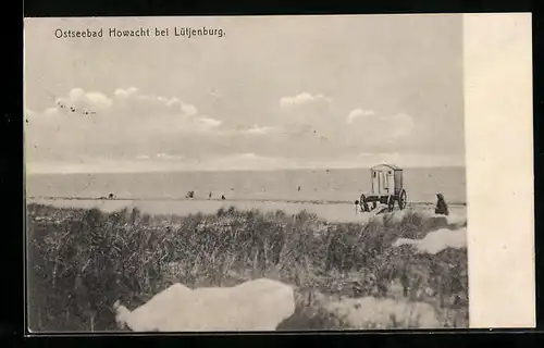 AK Howacht bei Lütjenburg, Blick auf Ostsee vom Strand