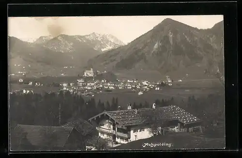 AK Ruhpolding, Ortsansicht vom Flugzeug aus