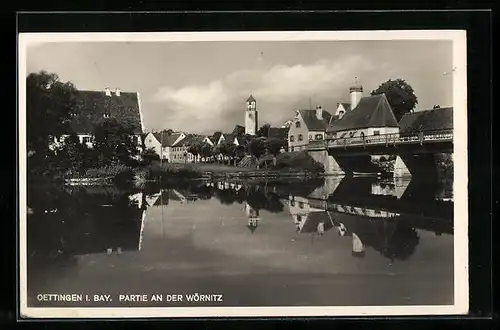 AK Oettingen i. Bay., Partie an der Wörnitz