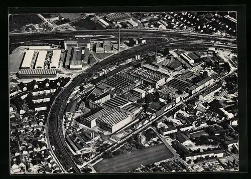 AK Bietigheim /Württ., Deusche Linoleum-Werke, Hauptverwaltung und Werk