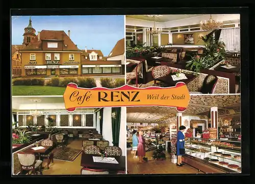 AK Weil der Stadt, Conditorei-Café Renz, Klosterstrasse 22