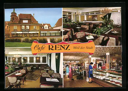 AK Weil der Stadt, Conditorei-Café Renz, Klosterstrasse 22