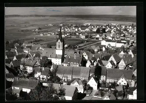 AK Renningen, Ortsansicht mit Umgebung