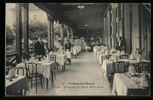 AK Uriage-les-Bains, Restaurant du Grand Hôtel Basset, Véranda