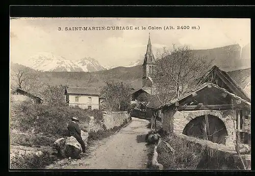 AK Saint-Martin-d`Uriage, Panorama et le Colon