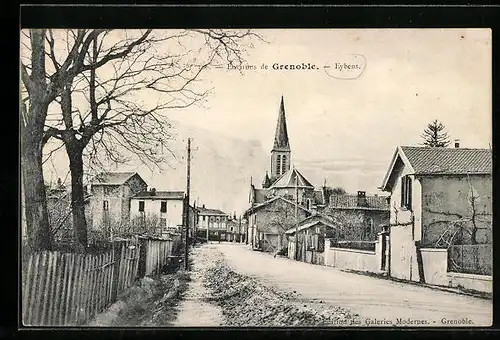 AK Eybens, Une rue, Strassenpartie