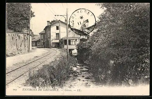 AK Gières, Une rue, Strassenpartie