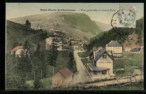 AK Saint-Pierre-de-Chartreuse, Vue generale et Grand-Som