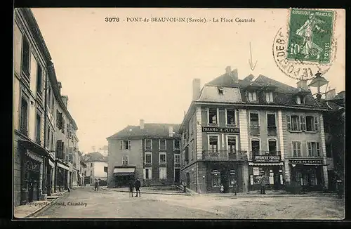 AK Pont-de-Beauvoisin, La Place Centrale