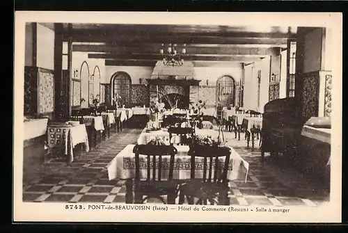 AK Pont-de-Beauvoisin, Hotel du Commerce, Salle a manger