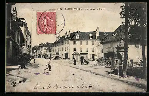 AK Pont-de-Beauvoisin, Avenue de la Gare