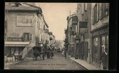 AK Bourgoin, Place d`Armes et Rue Nationale