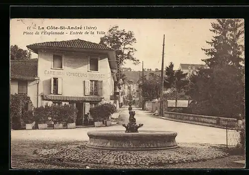 AK La Cote-Saint-André, Place de l`Esplanade, Entrée de la Ville