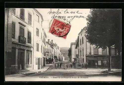 AK Crémieu, Place de la Poype et Route de Bourgoin