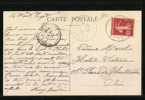 AK Trept, La Mairie, Ecole et Grande Rue