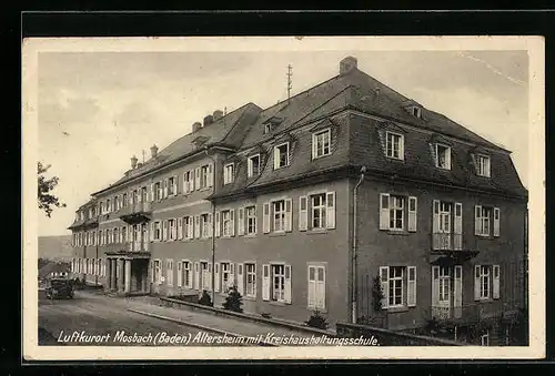 AK Mosbach / Baden, Partie am Altersheim mit Kreishaushaltungsschule