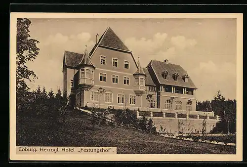 AK Coburg, Herzogliches Hotel Festungshof