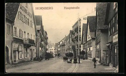 AK Hornberg, Hauptstrasse am Gasthaus zum Adler