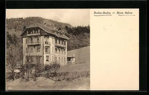 AK Baden-Baden, Pension Haus Salem