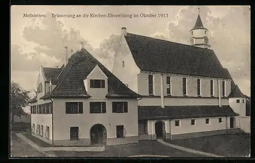 AK Messstetten, Erinnerung an die Kirchen-Einweihung im Oktober 1913