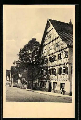AK Dornstetten i. Schwarzwald, Gasthaus u. Fremdenheim z. Linde, Bes.: Hermann Sailer