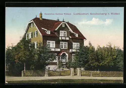 AK Schömberg bei Wildbad, Sanatorium Kurhaus Waldeck