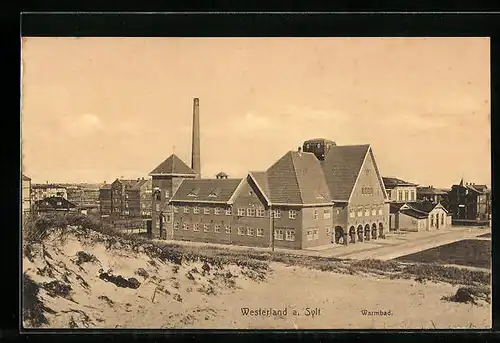 AK Westerland a. Sylt, Blick auf Warmbad