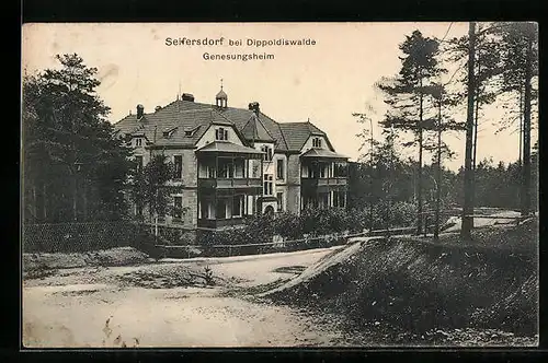 AK Seifersdorf b. Dippoldiswalde, Blick auf Genesungsheim