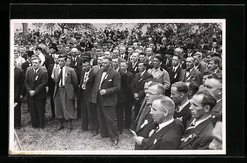 Foto-AK Hofen /Kr. Aalen, Sängerfest, 50. Vereins-Jubiläum 1939, Männer