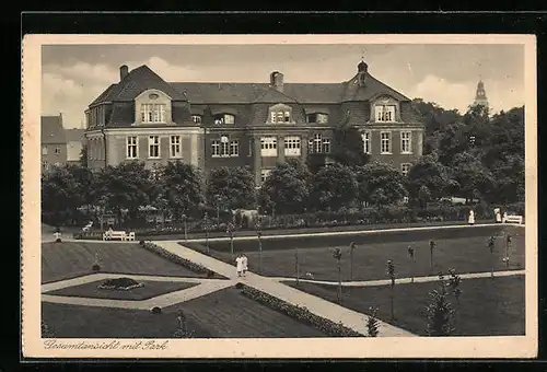 AK Wittenberge /Bez. Potsdam, Krankenhaus mit Park