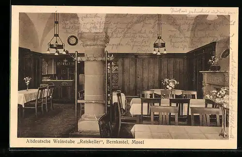 AK Bernkastel /Mosel, Altdeutsche Weinstube Ratskeller