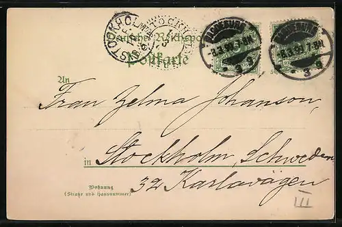 Lithographie Magdeburg, Partie am alten Markt