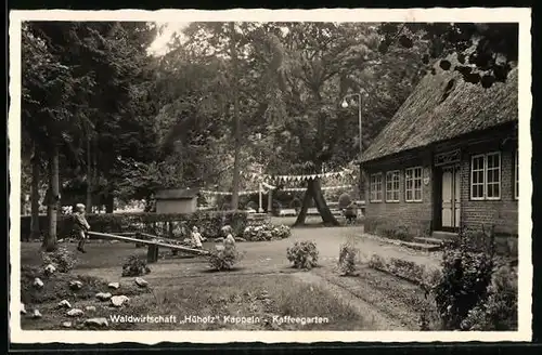 AK Kappeln, Kaffeegarten des Gasthaus Hüholz