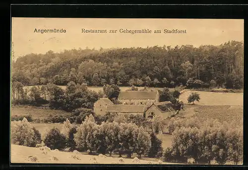 AK Angermünde, Restaurant zur Gehegemühle am Stadtforst