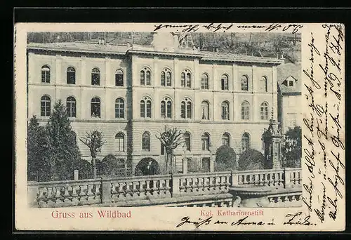 AK Wildbad, Blick auf den Königlichen Katharinenstift