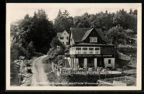 AK Brombach / Taunus, am Gasthaus Waldfriede